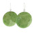 38mm Natural Untreated Nephrite Jade & Sterling Silver Large Round Drop Earrings