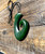 59mm Natural Untreated Nephrite Jade Fish Hook Pendant