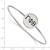 6" Sterling Silver Gamma Phi Beta Enamel Slip-on Bangle by LogoArt SS025