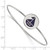 6" Sterling Silver Sigma Sigma Sigma Enamel Slip-on Bangle by LogoArt SS048
