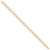 Image of 7" 5mm 10K Yellow Gold Triple Link Charm Bracelet