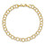 Image of 7" 5mm 10K Yellow Gold Triple Link Charm Bracelet