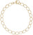 7" Gold Plated Sterling Silver Dapped Curb Link Classic Charm Bracelet by Rembrandt