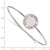 7" Sterling Silver Alpha Sigma Alpha Enamel Slip-on Bangle by LogoArt SS021
