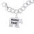 Image of 7" Sterling Silver Link Charm Bracelet w/ Mama Bear Charm by Rembrandt