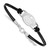 Image of 7" Sterling Silver LogoArt Penn State University Small Center Leather Bracelet