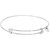 Image of 7" Sterling Silver Sweet Heart Design Bangle Charm Bracelet by Rembrandt