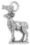 Image of 8 Point Buck Charm 925 Sterling Silver