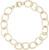 Image of 8" 14K Yellow Gold Single Link Open Curb Classic Charm Bracelet by Rembrandt