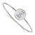 8" Sterling Silver Alpha Xi Delta Enamel Slip-on Bangle by LogoArt SS048