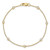 Image of 9" 14K Yellow Goldy True Origin 0.52ctw Lab-Created Diamond Rolo Station Anklet Image of 9" 14K Yellow Goldy True Origin 0.52ctw Lab-Created Diamond Rolo Station Anklet