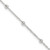 9" Sterling Silver 1mm Beaded Chain Anklet