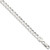 Image of 9" Sterling Silver 6.75mm Concave Beveled Curb Chain Anklet