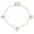 Image of 9"+1" 14K Yellow & White Gold Twisted & Shiny-Cut Hearts Anklet