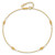 Image of 9"+1" 14K Yellow Gold Circle Chain Shiny-Cut Rice Puffed Beads Anklet