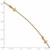 Image of 9"+1" 14K Yellow Gold Synthetic CZ Polished Anchor Anklet