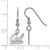 Image of 925 Silver University of California Berkeley X-Small Dangle Earrings by LogoArt