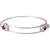 Image of Adjustable Sterling Silver "Insightful" Bangle Charm Bracelet July Zirconia by Rembrandt