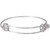 Image of Adjustable Sterling Silver "Insightful" Bangle Charm Bracelet October Zirconia by Rembrandt