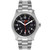 Image of ArmourLite Field Series Tritium Mens Watch AL101 - Swiss Made - 42mm - Black Dial White Numbers - Shatterproof Armourglass - Steel Band