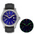 ArmourLite Field Series Tritium Mens Watch AL113 - Swiss Made - 42mm - Blue Dial - Shatterproof Armourglass - Black Genuine Leather Band