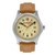 Image of ArmourLite Field Series Tritium Mens Watch AL122 - Swiss Made - 42mm - Beige Dial - Shatterproof Armourglass - Brown Genuine Leather Band