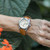 Image of ArmourLite Field Series Tritium Mens Watch AL122 - Swiss Made - 42mm - Beige Dial - Shatterproof Armourglass - Brown Genuine Leather Band