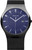 Image of Bering Time - Solar Collection - Mens Black Mesh Watch with Blue Dial & Date 14640-227