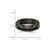 Image of Black Ceramic Ridged Edge 6mm Brushed and Polished Band Ring