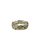Image of Borderless 18K Gold Flower (Floral) & Sterling Silver Wedding Band Ring - Size 7.5