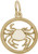 Cancer Crab Charm (Choose Metal) by Rembrandt