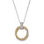 Charles Garnier - 17 inch + 2 inch Gold Plated Sterling Silver Necklace w/ Interlocking Rings Pendant & CZ