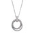 Image of Charles Garnier - 17" + 2" Sterling Silver Necklace w/ Interlocking Rings Pendant & CZs