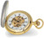 Image of Charles Hubert 2-tone Crown & Shield Skeleton Dial Pocket Watch