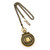 Charles Hubert Antiqued Gold-Finish Skeleton Pocket Watch XWA3346
