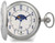 Image of Charles Hubert Chrome Finish Open Window Moon Phase Pocket Watch