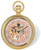 Charles Hubert Gold-Finish Open Face Rose Dial Pocket Watch