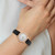 Image of Charles Hubert Ladies Pink Finish Stainless Steel Off-White Dial Watch