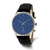 Charles Hubert Mens Stainless Steel Blue Dial Dual Time Watch