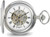 Image of Charles Hubert Stainless Hunter Case w/ Shield Skeleton Pocket Watch XWA6116