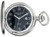 Image of Charles Hubert Stainless Steel Black Dial Pocket Watch