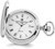 Image of Charles Hubert Stainless Steel Stripe Design Pocket Watch