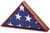 Image of Cherry Matte Finish Poplar Veneer Glass Top Flag Collectors Box