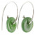 Image of Circular Genuine Natural Polar Nephrite Jade Earrings With Center Hole