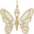 Image of Classic Butterfly Charm (Choose Metal) by Rembrandt