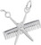 Image of Classic Comb & Scissors Charm (Choose Metal) by Rembrandt