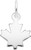 Image of Classic Flat Maple Leaf Charm (Choose Metal) by Rembrandt