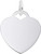 Image of Classic Medium Heart Charm (Choose Metal) by Rembrandt