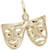 Comedy & Tragedy Masks Charm (Choose Metal) by Rembrandt