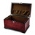 Image of Dark Mapa Veneer with Mother of Pearl Inlay Locking Memorial Keepsake Box (Gifts)
